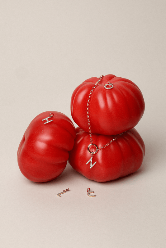 CZ Stadium Letter Pendant