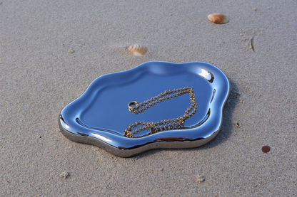 Organic Forms Jewellery Dish in Chrome