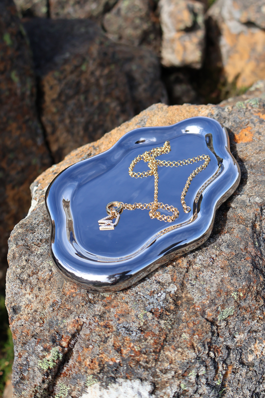 Organic Forms Jewellery Dish in Chrome