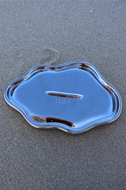 Organic Forms Jewellery Dish in Chrome