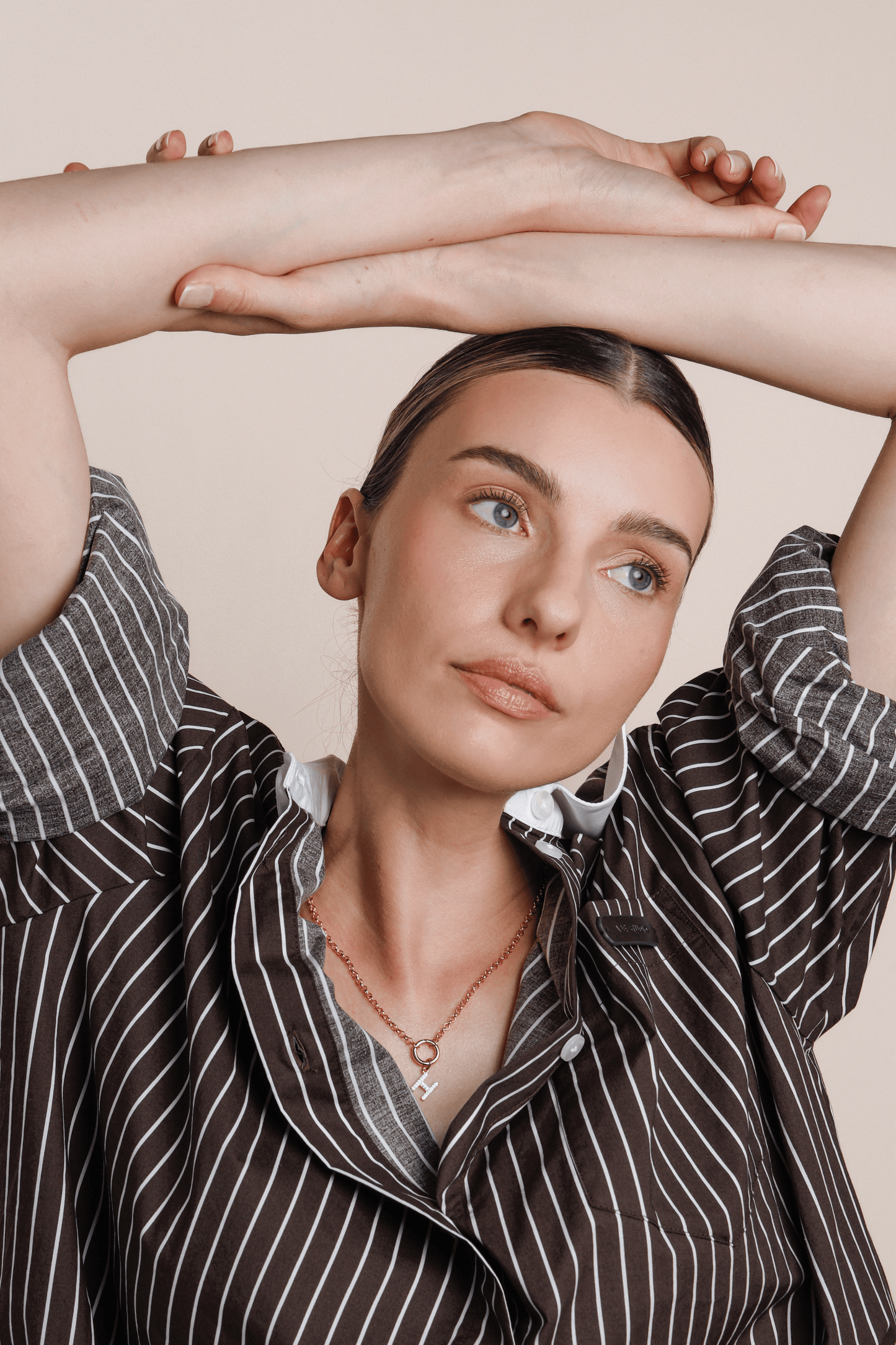 CZ Stadium Letter Pendant