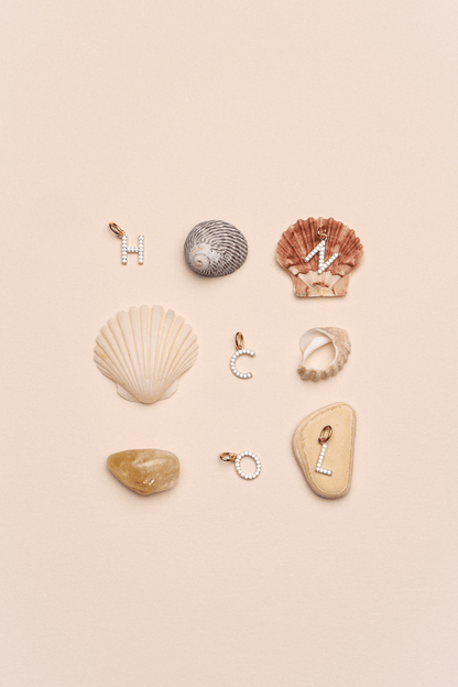 CZ Stadium Letter Pendant